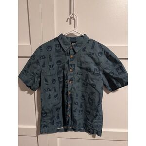 Star Wars‎ Blue Button Shirt Men Short Sleeve Size M Rebel Pilot
